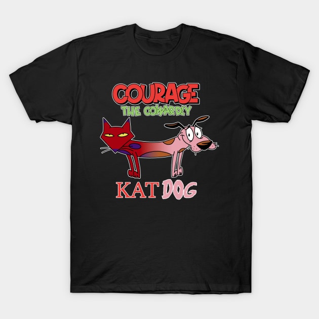 Courage The Cowardly KatDog T-Shirt by deadEYEZ